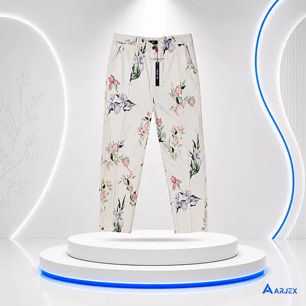 ARJ00009 (1) Women's twill long pant floral printed - Image 1