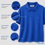 Premium Cotton Polo Shirt-Blue - Image 2