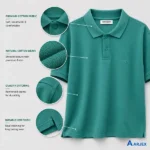 Premium Cotton Polo Shirt-Green - Image 2