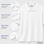 Premium Cotton Polo Shirt-White - Image 2