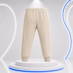 Kids Girls Fleece Joggers Pant – Beige - Image 3